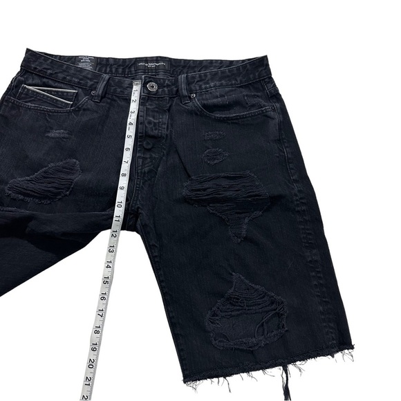 Cult of Individuality Rebel Short Men Black Wash Jean Shorts Sz 38 Rigid Denim - Picture 7 of 13